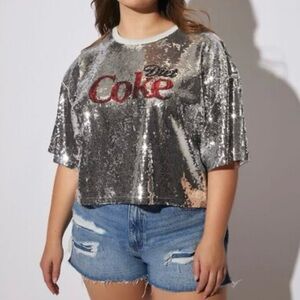 🩶❤️ F21 “Diet Coke” Sequins Shirt